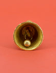 Traditional Kalash Design Brass Antique Gold Plated Pooja Bell - back view | Saloni Jewellery, Mumbai