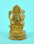 Traditional God Ganesha Design Brass Antique Gold Plated Idol - back view | Saloni Fashion Jewellery, Mumbai