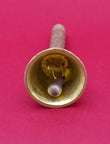 Traditional Jai Shree Shyam Brass Antique Gold Plated Pooja Bell BELL13 - back view | Saloni