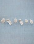 Round Shape CZ Brass Silver Plated Set Of 3 Combo Stud Earring - back view | Saloni Fashion Jewellery, Mumbai