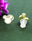 Butterfly Design Brass Gold Plated Set Of 3 Combo Stud Earring - styled view | Saloni Fashion Jewellery, Mumbai