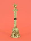 Traditional God Garuda Brass Antique Gold Plated Pooja Bell - styled view | Saloni Jewellery, Mumbai