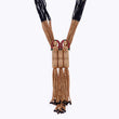 Traditional Temple Chain Lariat Black Bead Gold Plated Long Bead Chain - alternate view | Saloni Fashion Jewellery, Mumbai