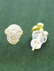 Butterfly Design Brass Gold Plated Set Of 3 Combo Stud Earring - alternate view | Saloni Fashion Jewellery, Mumbai