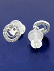 Smiling Face Shape CZ Brass Silver Plated Set Of 3 Combo Stud - alternate view | Saloni Fashion Jewellery, Mumbai