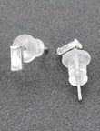 Curve Shape Brass Silver Plated Set Of 3 Combo Stud Earring - alternate view | Saloni Fashion Jewellery, Mumbai