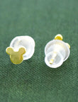 Butterfly Design Brass Gold Plated Set Of 3 Combo Stud Earring - worn view | Saloni Fashion Jewellery, Mumbai