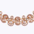 Saloni Fashion Jewellery Leaf Design Uncut Kundan Stone 18 KT Gold Plated Brass Choker Necklace Set with Maang Tikka For Women and Girls - view 3