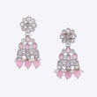 Saloni Fashion Jewellery Modern Round and Leaf Shape Silver Plated Dangle Earring For Women and Girls - view 3
