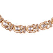 Saloni Fashion Jewellery Oval and Leaf Design Uncut Kundan Stone 18 KT Gold Plated Brass Choker Necklace Set with Maang Tikka For Women and Girls - view 3