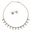 Saloni Fashion Jewellery Oval Shape Brown Crystal Gold Plated Matinee Necklace Set (Mala) For Women