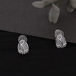 Saloni Fashion Jewellery Oval Shape Silver Plated Stud Earring For Women