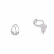 Saloni Fashion Jewellery Oval Shape Silver Plated Stud Earring For Women - view 2