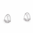 Saloni Fashion Jewellery Oval Shape Silver Plated Stud Earring For Women - view 3