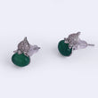 Saloni Fashion Jewellery Oval Shape Silver Plated Stud Earring For Women - view 4