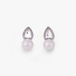 Saloni Fashion Jewellery Oval Shape Studded CZ Silver Plated Combo Set of 2 Stud Earring For Women - view 5