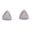 Saloni Fashion Jewellery Oval Shape Studded CZ Silver Plated Stud Earring For Women - view 2