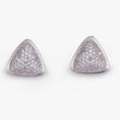 Saloni Fashion Jewellery Oval Shape Studded CZ Silver Plated Stud Earring For Women - view 3