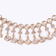 Saloni Fashion Jewellery Oval Shape Uncut Kundan Stone 18 KT Gold Plated Brass Choker Necklace Set with Maang Tikka For Women and Girls - view 3