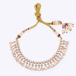 Saloni Fashion Jewellery Oval Shape Uncut Kundan Stone 18 KT Gold Plated Brass Choker Necklace Set with Maang Tikka For Women and Girls - view 5