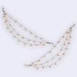 Saloni Fashion Jewellery Pearl 3 String Gold Plated Ear-Chain (Kaan Chain) For Women - view 4