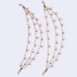 Saloni Fashion Jewellery Pearl 3 String Gold Plated Ear-Chain (Kaan Chain) For Women - view 5