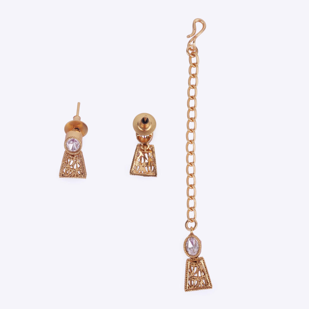 Saloni Fashion Jewellery Rajwadi Gold Plated Choker Necklace Set With Maangtikka For Women and Girls - view 5
