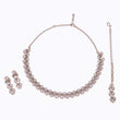 Saloni Fashion Jewellery Rectangle Shape CZ Studded Gold Plated Choker Necklace Set With Maangtikka For Women and Girls