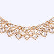 Saloni Fashion Jewellery Rectangle Shape Uncut Kundan Stone 18 KT Gold Plated Brass Choker Necklace Set with Maang Tikka For Women and Girls - view 4