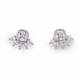 Saloni Fashion Jewellery Round and Leaf Shape Silver Plated Stud Earring For Women - view 3