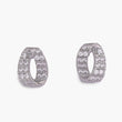 Saloni Fashion Jewellery Round Shape CZ Silver Plated Stud Earring For Women - view 3