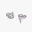 Saloni Fashion Jewellery Round Shape CZ Silver Plated Stud Earring For Women - view 4