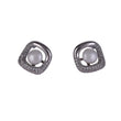 Saloni Fashion Jewellery Round Shape Pearl Silver Plated Stud Earring For Women - view 2