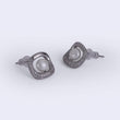 Saloni Fashion Jewellery Round Shape Pearl Silver Plated Stud Earring For Women - view 4