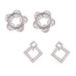 Saloni Fashion Jewellery Round Shape Silver Plated Combo Set of 2 Stud Earring For Women - view 2