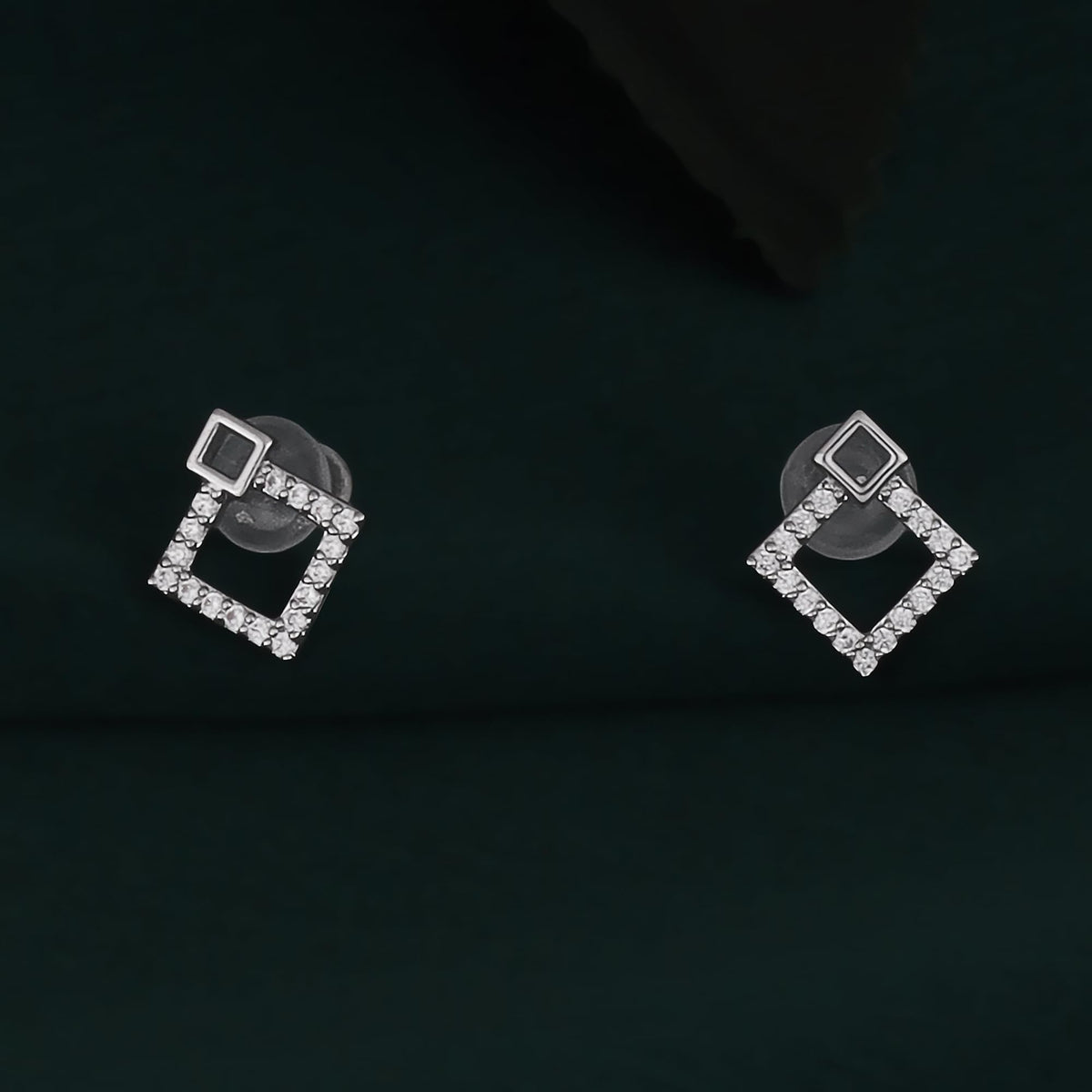 Saloni Fashion Jewellery Round Shape Silver Plated Combo Set of 2 Stud Earring For Women - view 3