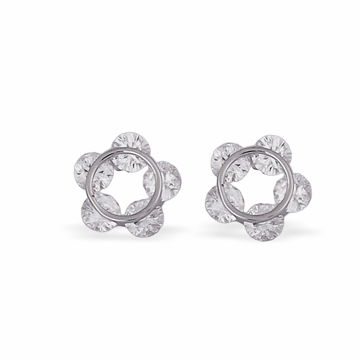 Saloni Fashion Jewellery Round Shape Silver Plated Combo Set of 2 Stud Earring For Women - view 4