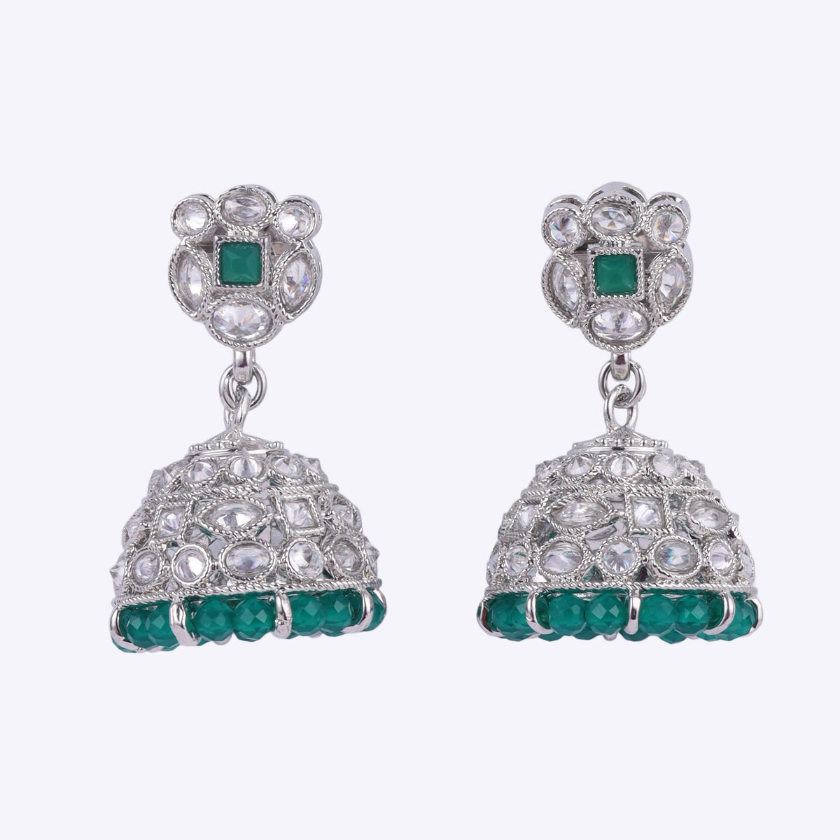 Saloni Fashion Jewellery Round Shape Silver Plated Jhumki Earring For Women and Girls - view 3