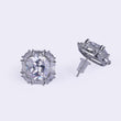 Saloni Fashion Jewellery Round Shape Silver Plated Stud Earring For Women - view 3