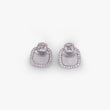 Saloni Fashion Jewellery Round Shape Studded CZ Silver Plated Stud Earring For Women - view 4