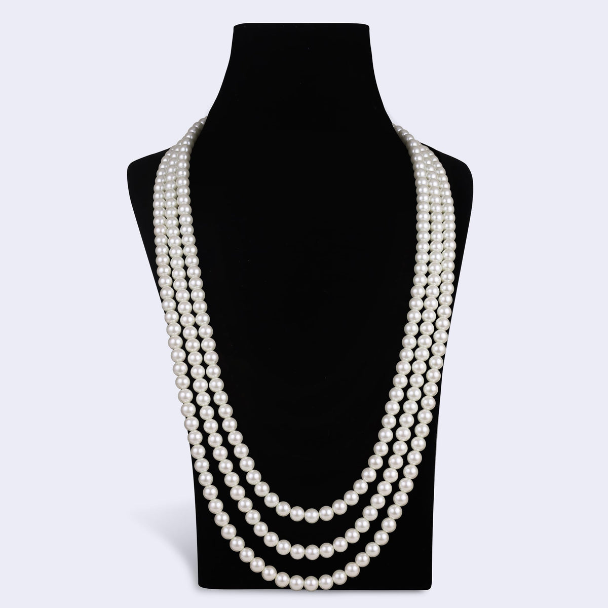 Saloni Fashion Jewellery Royal Pearl 3 Layered Gold Plated Moti Mala Necklace For Women - view 2