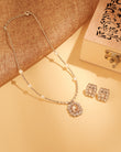 Small Golden Balls CZ and Uncut Kundan Stone Gold Plated Choker Necklace Set | Saloni Fashion Jewellery, Mumbai
