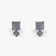 Saloni Fashion Jewellery Square and Triangle Shape Silver Plated Stud Earring For Women - view 3
