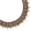 Saloni Fashion Jewellery Square Shape Oval Silver Antique Gold Plated Choker Jewellery Set For Women - view 2