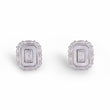 Saloni Fashion Jewellery Square Shape Silver Plated Stud Earring For Women - view 2