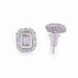 Saloni Fashion Jewellery Square Shape Silver Plated Stud Earring For Women - view 3