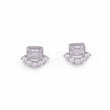 Saloni Fashion Jewellery Square Shape Silver Plated Stud Earring For Women - view 2