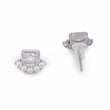 Saloni Fashion Jewellery Square Shape Silver Plated Stud Earring For Women - view 3