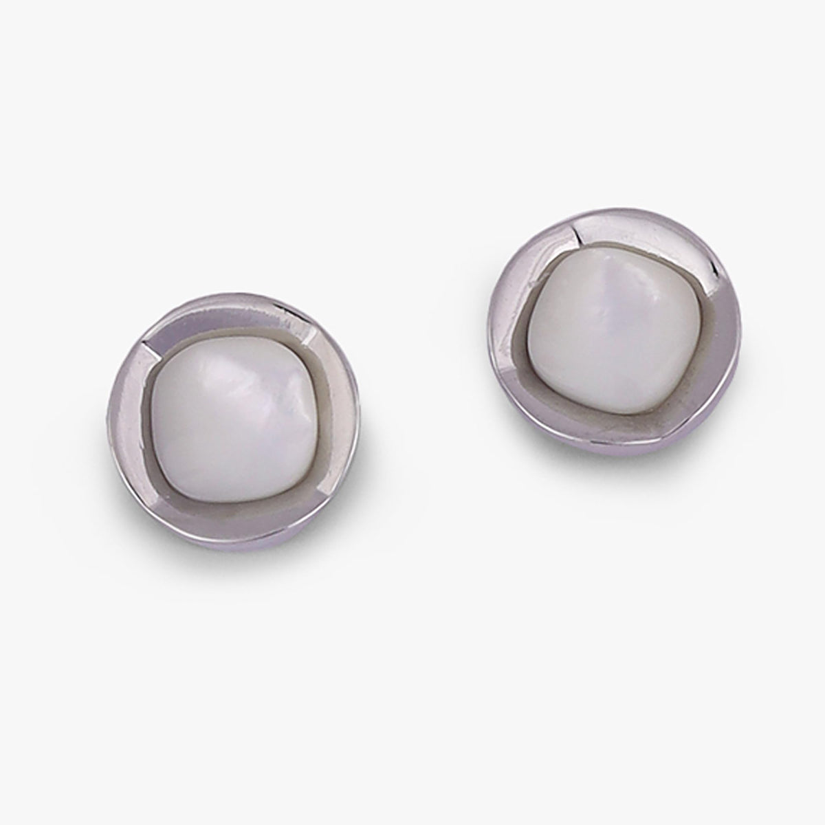 Saloni Fashion Jewellery Square Shape Studded CZ Silver Plated Combo Set of 2 Stud Earring For Women - view 5