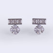 Saloni Fashion Jewellery Studded CZ Silver Plated Combo Set of 2 Stud Earring For Women - view 4
